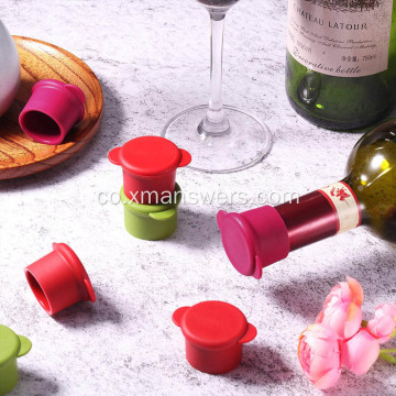 Parti creative di tappi di bottiglia di vinu in silicone per a promozione